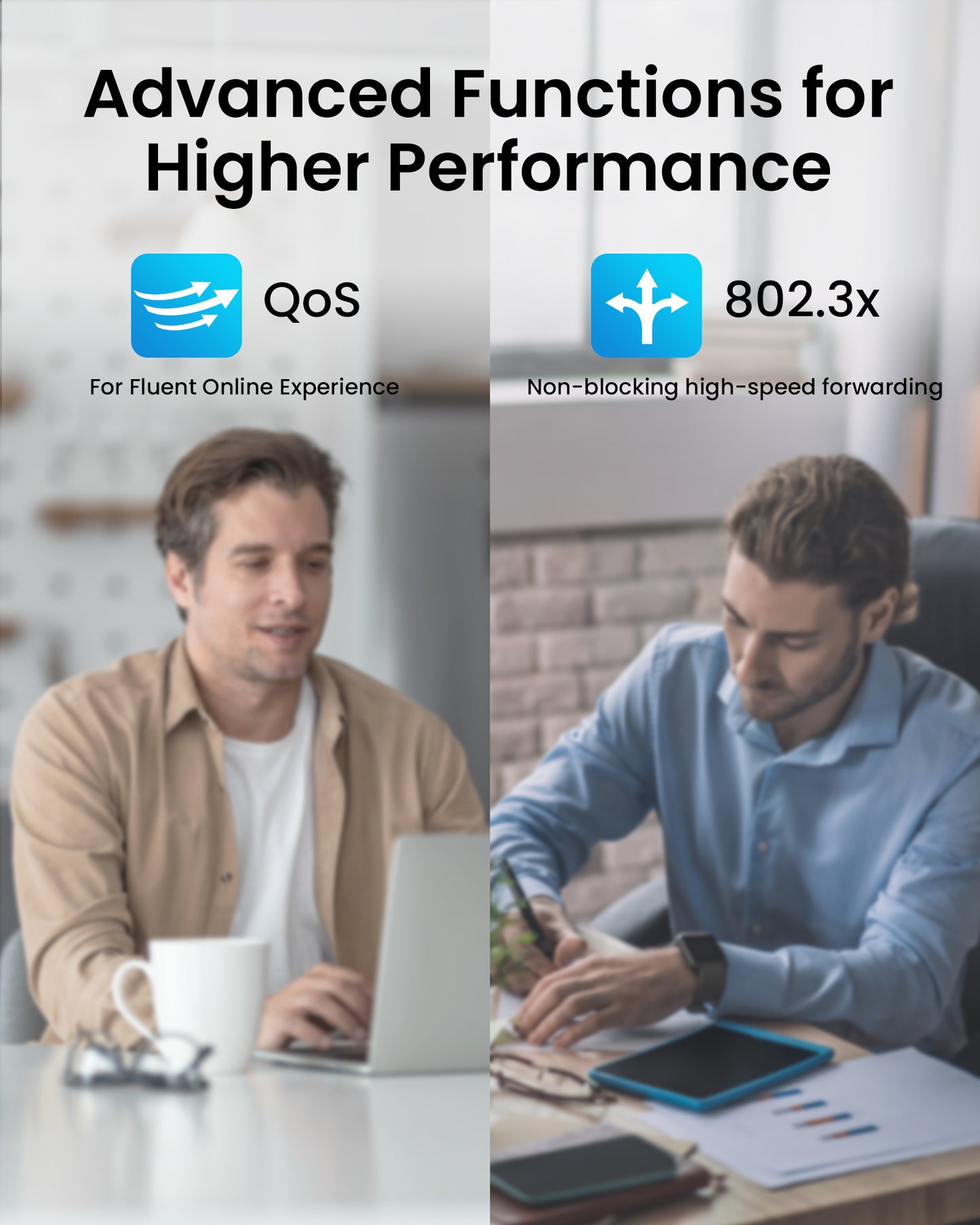 8 Port Gigabit Switch, Unmanaged Ethernet Switch, Network Hub, Ethernet Splitter, 2 Gigabit Uplink Port Metal Casing, Support PoE Power Supply, Desktop or Wall Mount, Plug & Play,