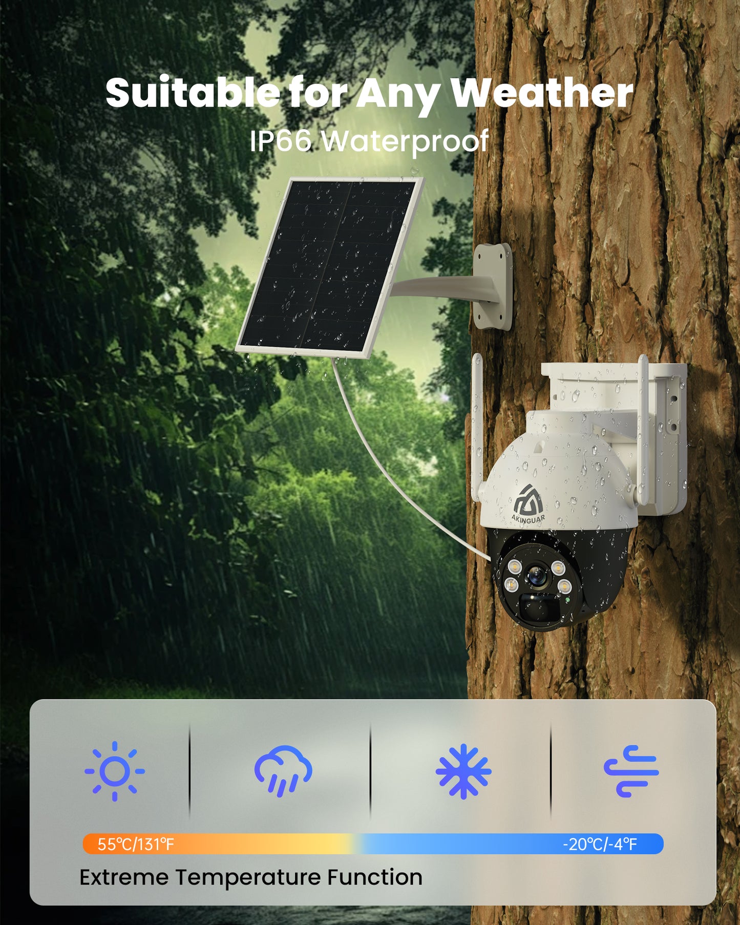 4G LTE Cellular Security Camera, Wireless Solar Security Camera Built in SIM Card, No Wi-Fi Outdoor Solar Powered Camera, 360° Live View, 2K 4MP Color Night Vision, 2 Way Talk, PIR Motion Detection & Alert