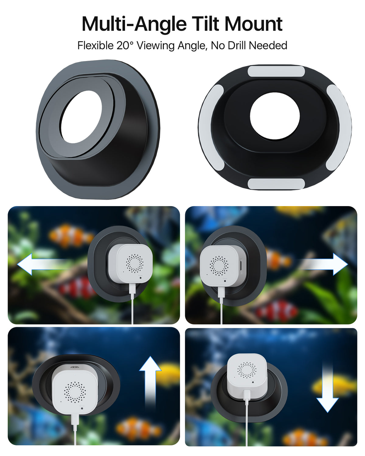 Aquarium Camera,2K Live Fish Tank Camera for Pet Reptile with Fill Light