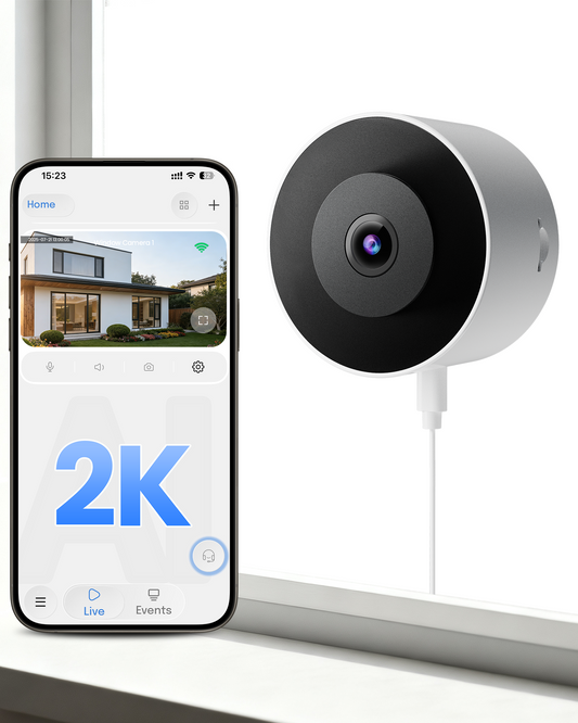 Window Camera  | 3MP 2K Full HD | Easy Install No Drilling | Full Color Night Vision | AI Detection