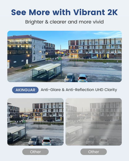 3MP 2K Window Camera, WiFi6 Indoor Camera for Home Security, with Full-Color Night Vision, AI Person/Vehicle/Motion Detection, 24/7 Recording, Easy & Quick Install, Replaces Outdoor Cameras