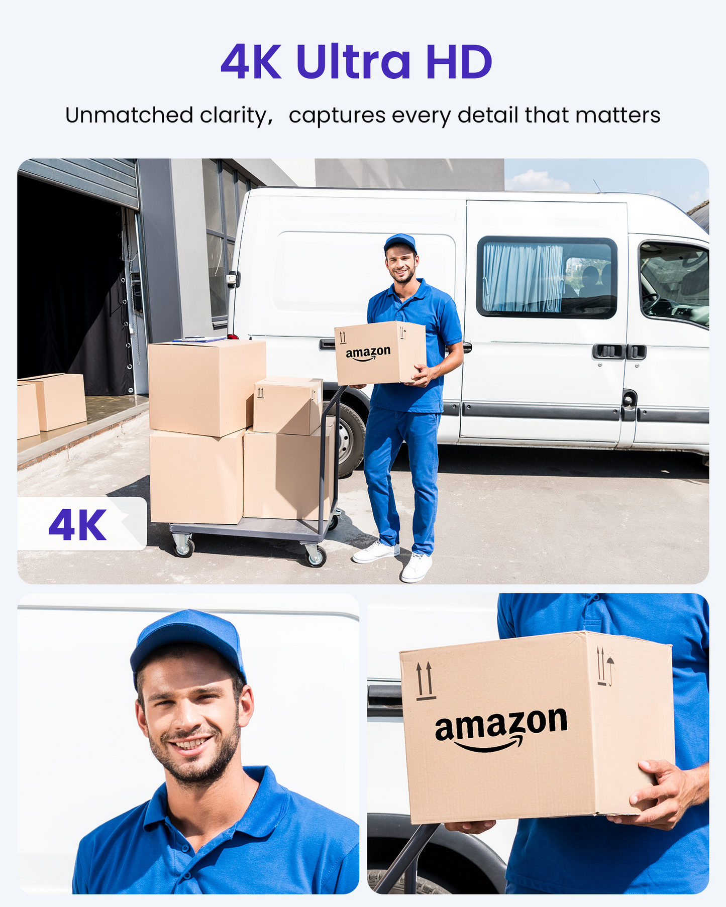 4K 8MP PoE Security Camera System | PoE IP Cameras + 8CH NVR with 2TB HDD | Person/Vehicle Detection | 24/7 Recording  | No Monthly Fee