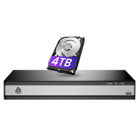 16CH Network Video Recorder | 4K POE Network Video Recorder with 4TB HDD, Supports 4K/5MP/4MP/3MP/2MP HD PoE Cameras | H.265+