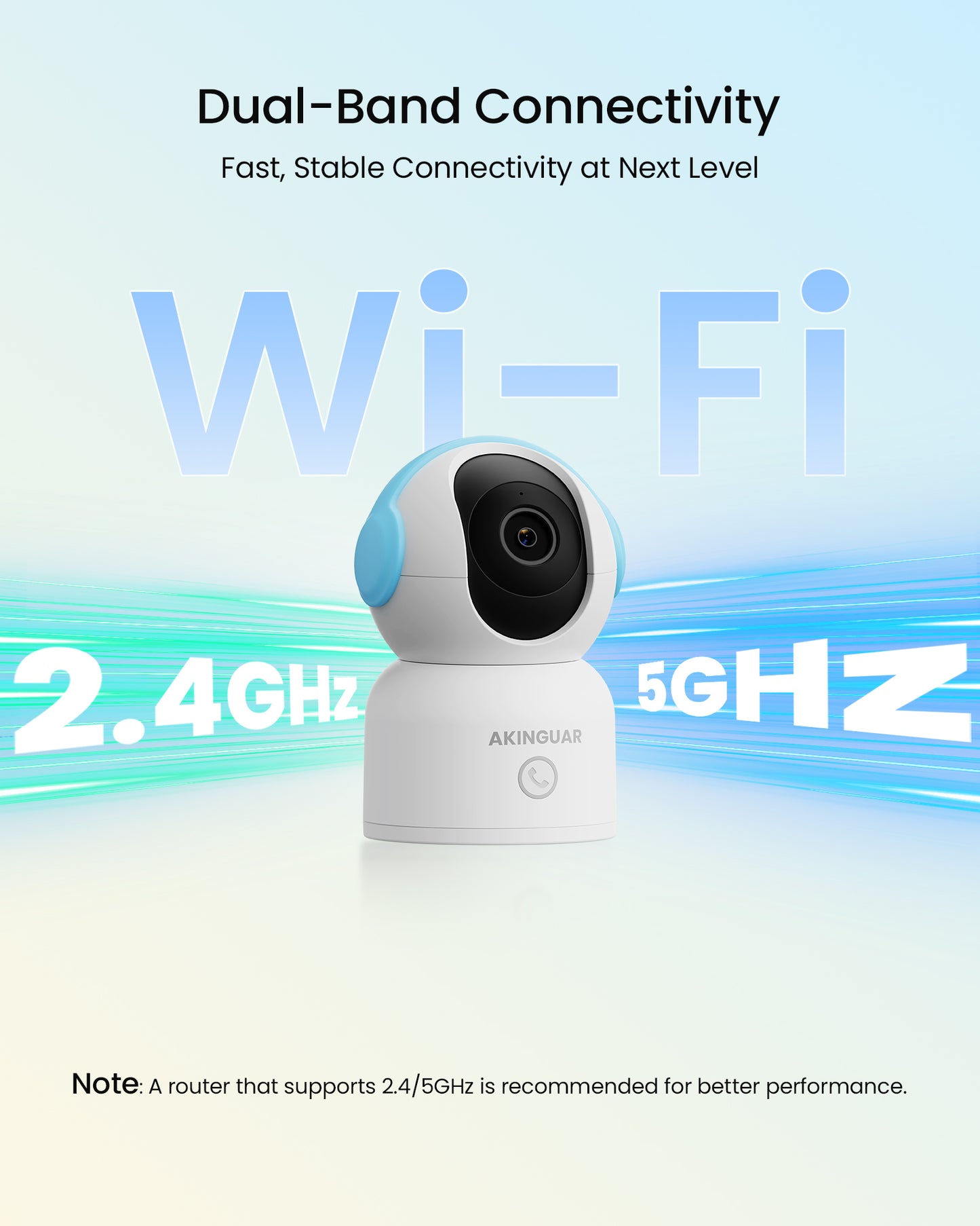 4K 8MP Indoor WiFi Security Camera | 64GB Memory Card  | 360° Pan/Tilt | Human/Pet/Motion Detection | 2-Way Talk