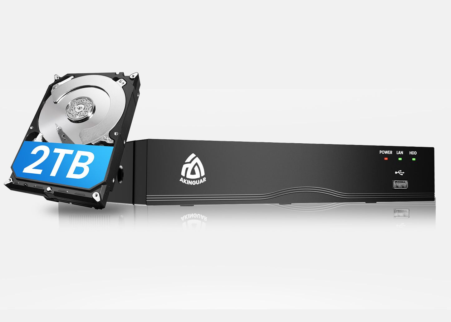 4K PoE NVR CCTV Recorder 8 Channel H.265+ POE Network Video Recorder with 2TB Hard Drive Smart AI Human/Vehicle Detection, Supports 4K/5MP/4MP/3MP/2MP HD PoE Cameras 24/7 Recording