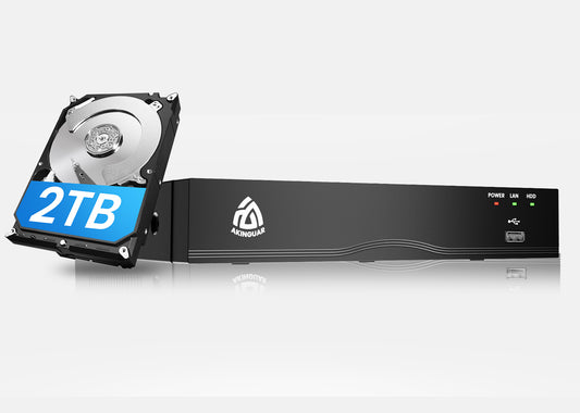 4K PoE NVR CCTV Recorder 8 Channel H.265+ POE Network Video Recorder with 2TB Hard Drive Smart AI Human/Vehicle Detection, Supports 4K/5MP/4MP/3MP/2MP HD PoE Cameras 24/7 Recording