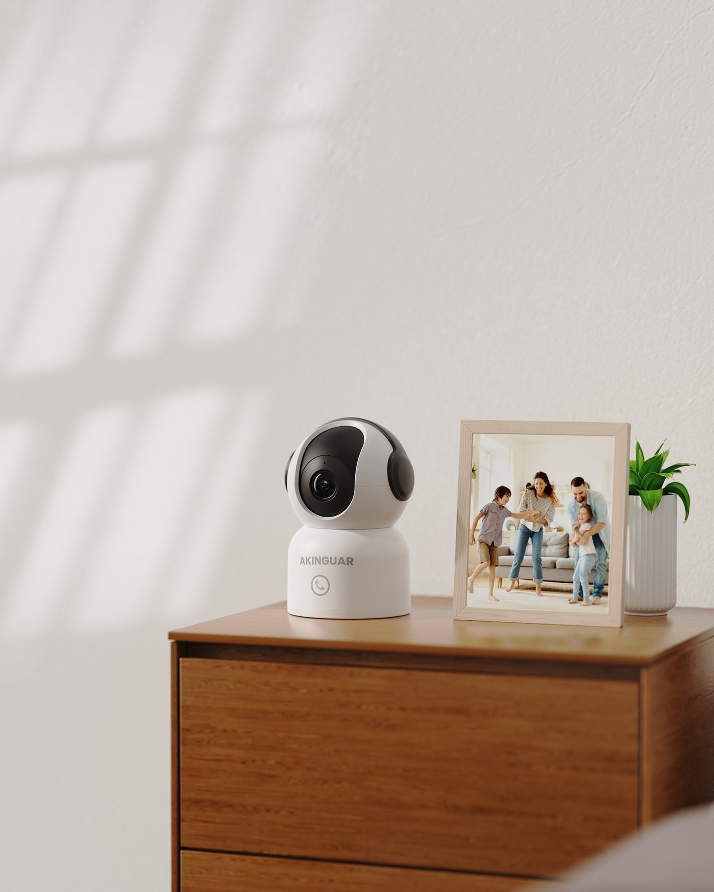 4K 8MP WiFi Camera, 4K 8MP 360°Pan/Tilt Indoor Camera, 2-Way Talk, One-Touch Calling, Full-Color Night Vision in Low Light, Smart AI Detection, Auto Tracking, for Kids/Elderly/Pets, Black