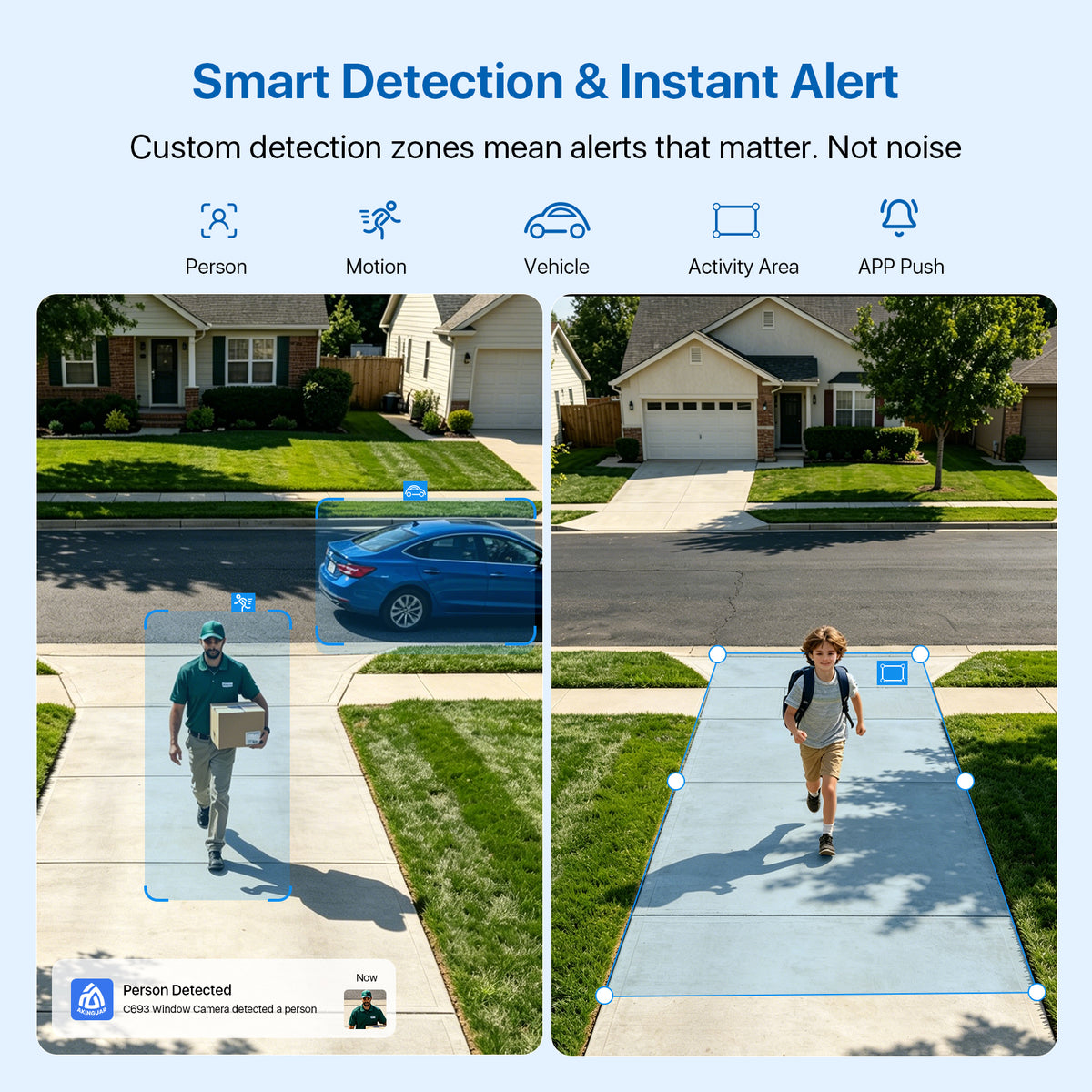 Window Camera 2K 3MP, Anti-Glare Glass Mount Indoor Camera for Outside Viewing