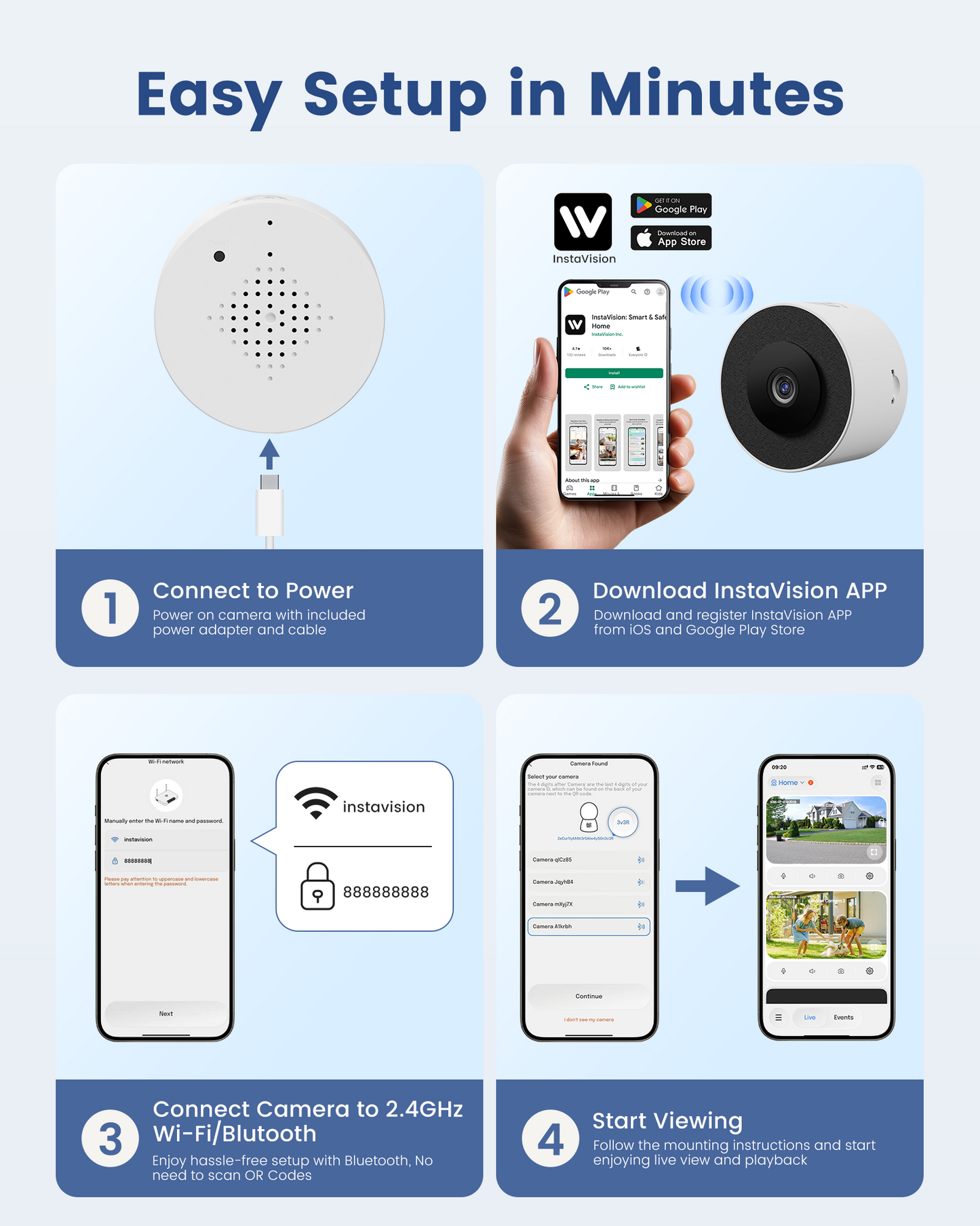 3MP 2K Window Camera, WiFi6 Indoor Camera for Home Security, with Full-Color Night Vision, AI Person/Vehicle/Motion Detection, 24/7 Recording, Easy & Quick Install, Replaces Outdoor Cameras