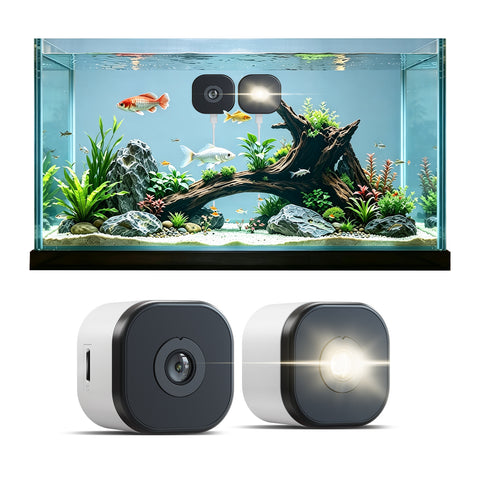 Aquarium Camera,2K Live Fish Tank Camera for Pet Reptile with Fill Light