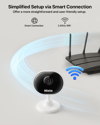Nioto Indoor WiFi Camera, 2-Way Audio,Local Storage