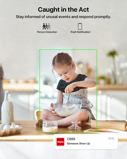 Nioto Indoor WiFi Camera, 2-Way Audio,Local Storage