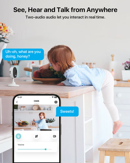 Nioto Indoor WiFi Camera, 2-Way Audio,Local Storage