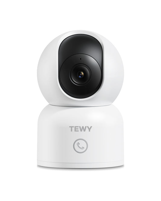 TEWY 8MP UHD Indoor WiFi Camera, Pan Tilt Zoom