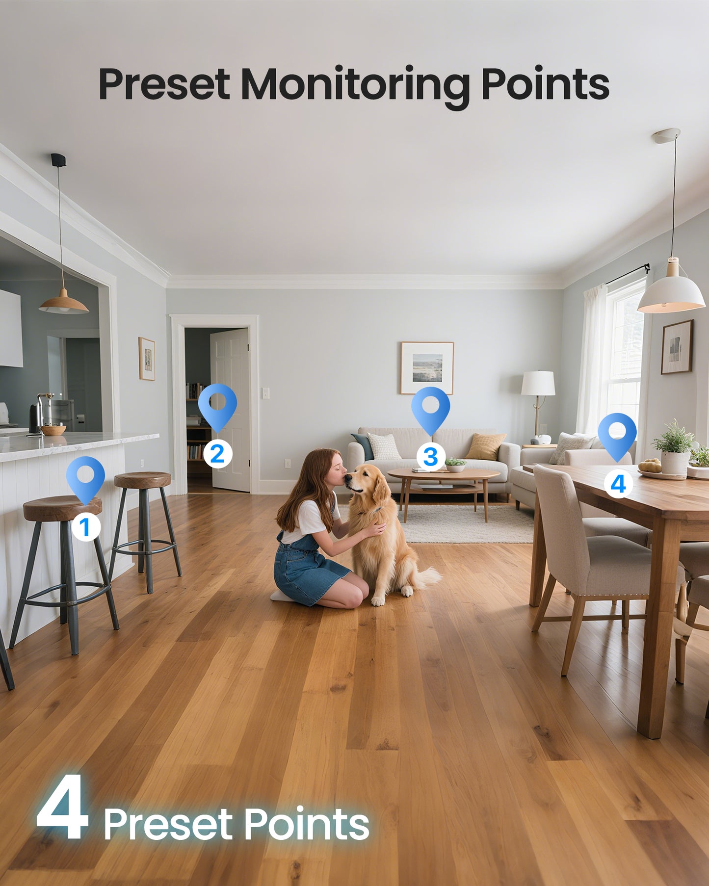 TEWY 8MP UHD Indoor WiFi Camera, Pan Tilt Zoom