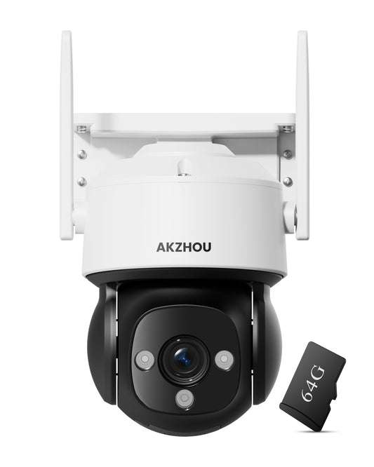 AKZHOU WiFi Camera,PTZ, Up to 128GB Local Storage