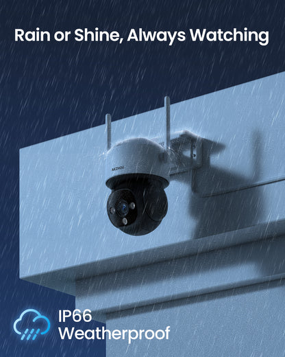 AKZHOU WiFi Camera,PTZ, Up to 128GB Local Storage