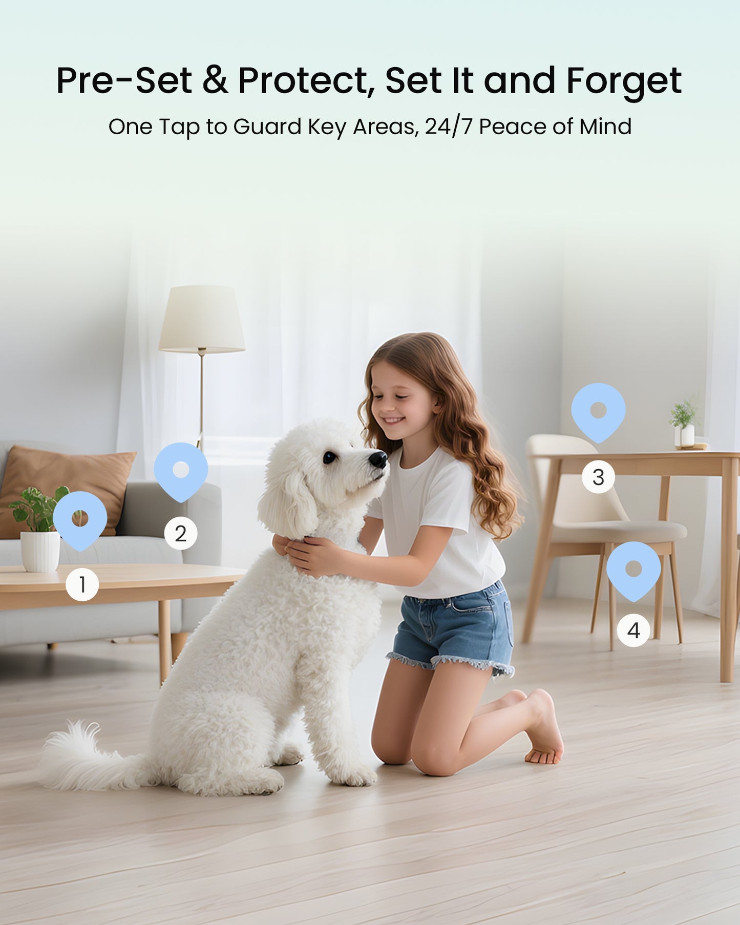 4K 8MP Indoor WiFi Security Camera | 360° Pan/Tilt |  Human/Pet/Motion Detection | 2-Way Audio