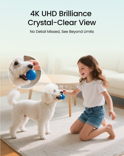 4K 8MP Indoor WiFi Security Camera | 360° Pan/Tilt |  Human/Pet/Motion Detection | 2-Way Audio